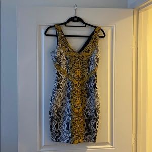 Guess black and gold cocktail dress